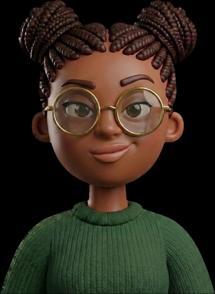 The ScholarArk mascot, a student with round glasses and a green jumper, raising one eyebrow